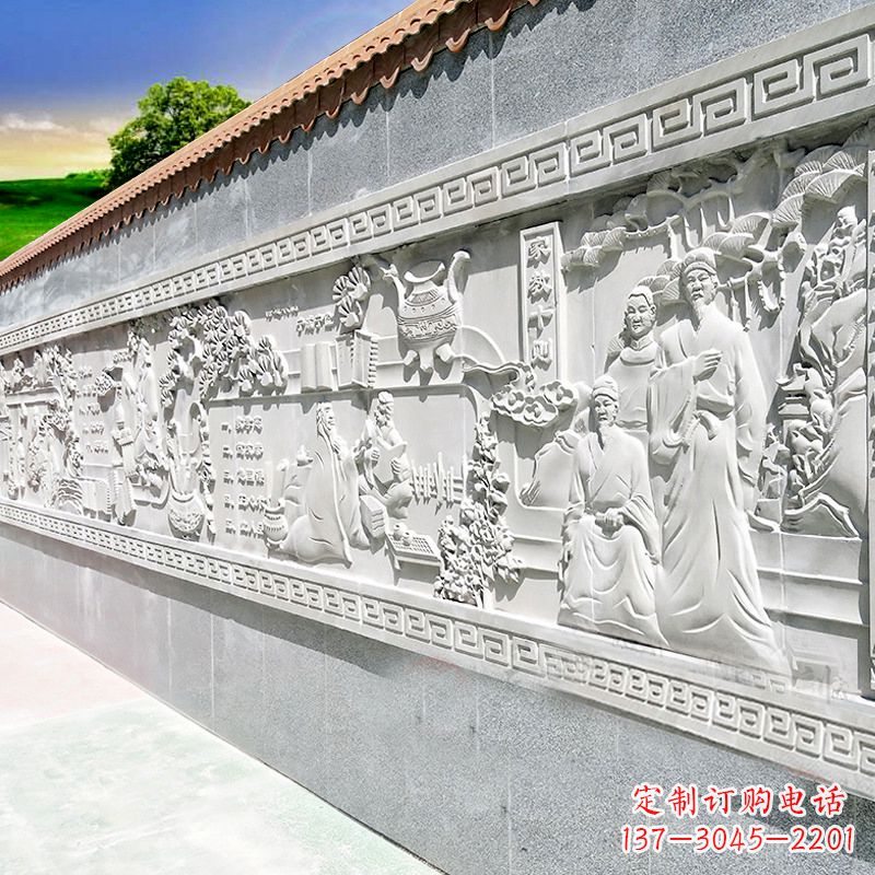 福建“家教十则”中国历史文化大理石人物石刻浮雕