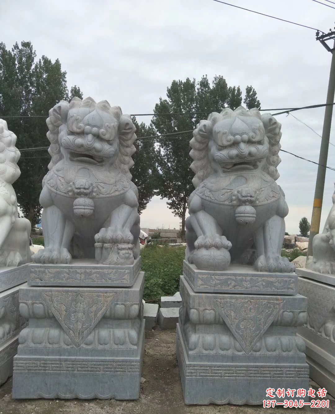 福建3米高青石狮子
