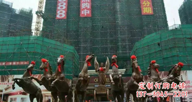 福建阿波罗浪漫马群铜雕