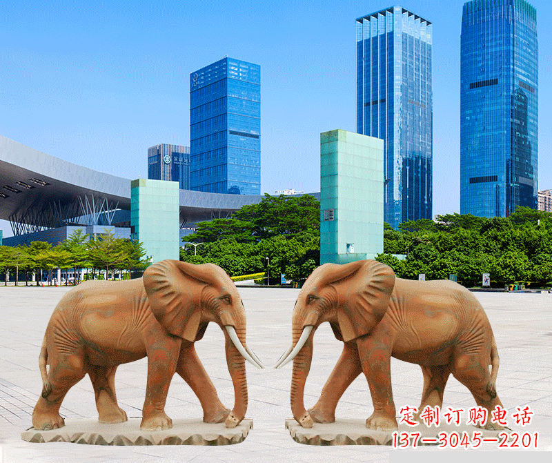 福建雕刻石雕大象的