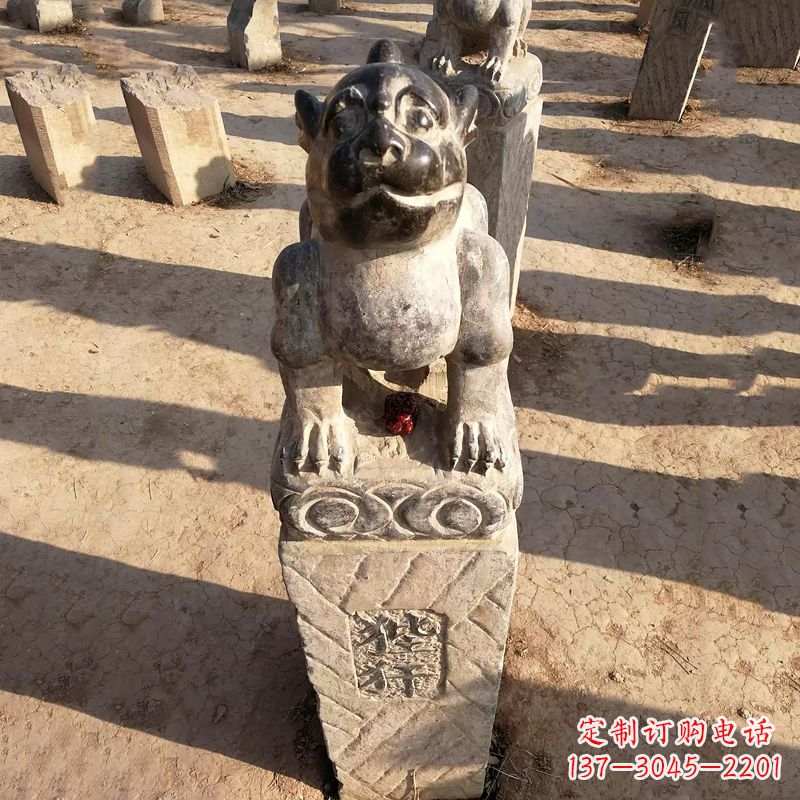 福建青石狴犴拴马桩