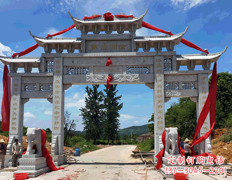 福建石雕牌坊的石雕