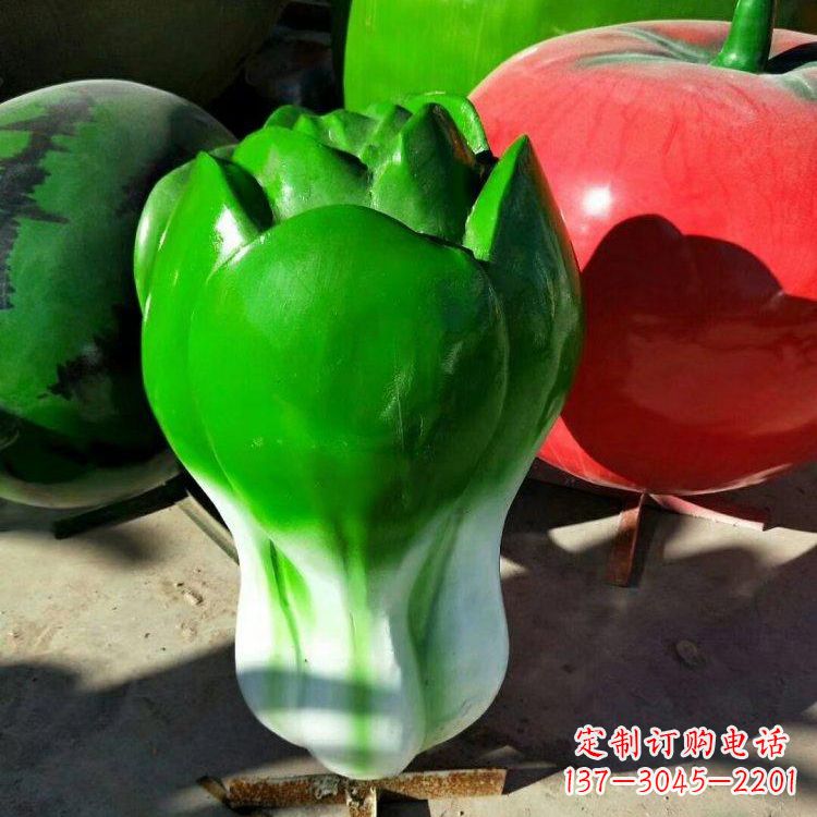 福建新鲜收获白菜雕塑把握幸福