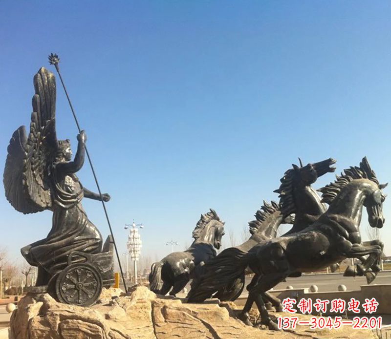 福建阿波罗战车小区景观铜雕 (3)