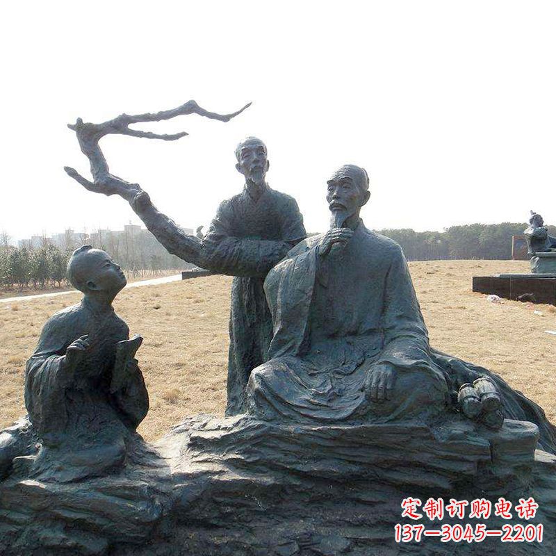 福建八大山人景观小品雕塑-公园历史名人著名画家朱耷情景雕塑