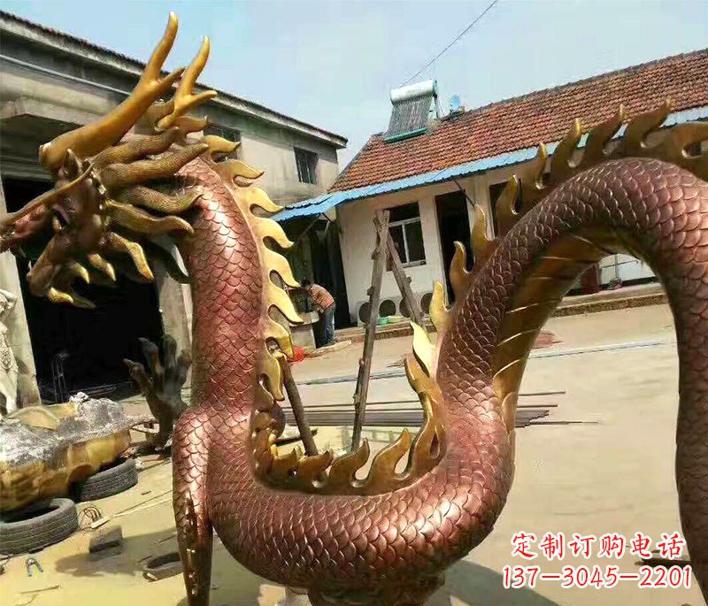 福建霸气长龙铜雕