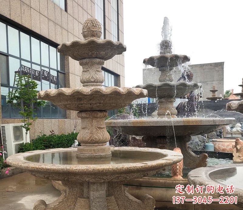 福建“白麻石质天然喷泉雕塑”