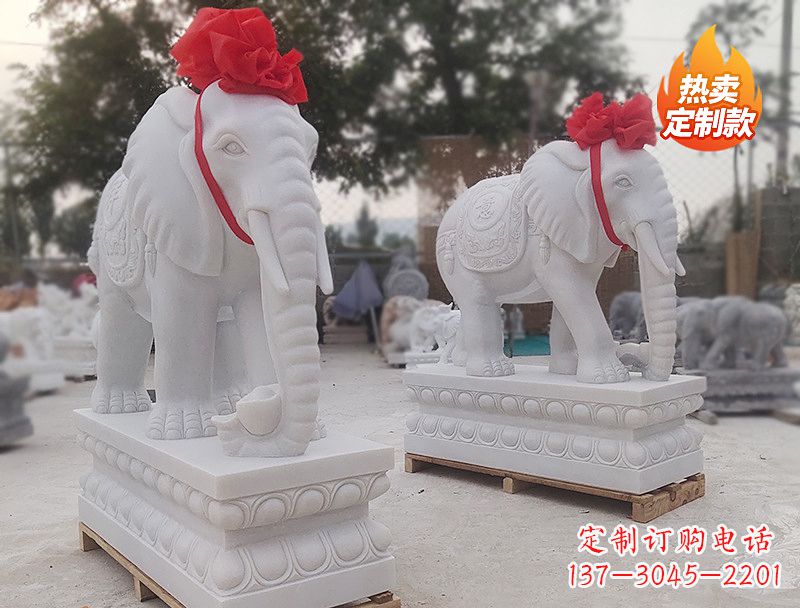 福建白色大象雕塑让你的家居更加精致