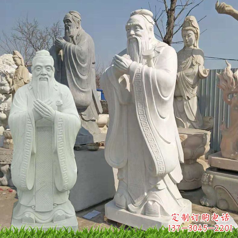 福建白石雕孔子