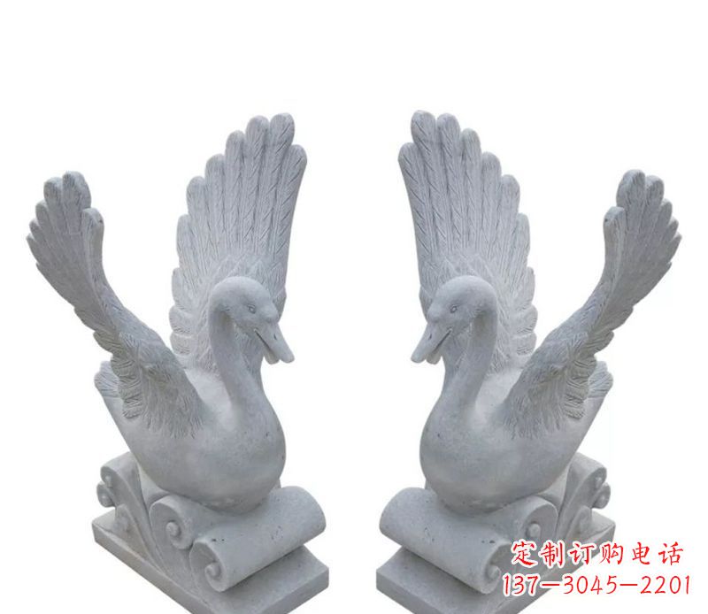 福建白天鹅石雕