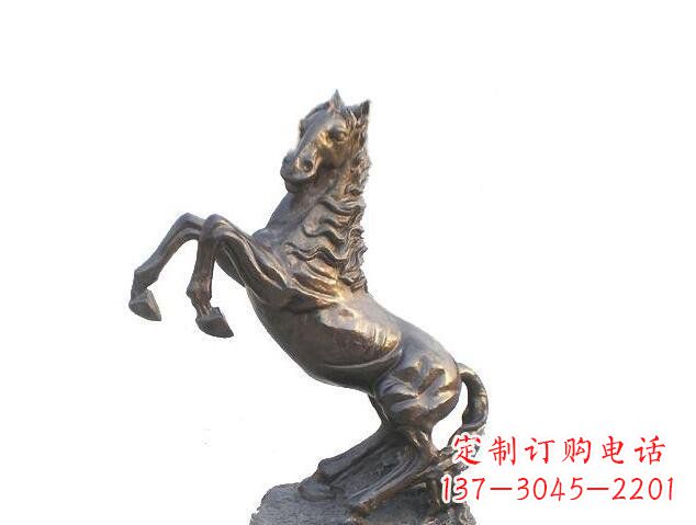 福建奔腾的马玻璃钢仿铜动物雕塑