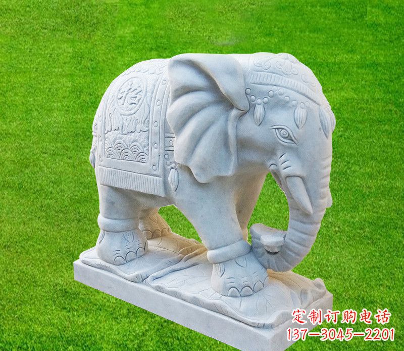 福建雕刻精美大象石雕