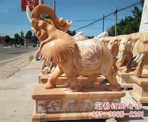 福建大象石雕,给你美好的祝愿