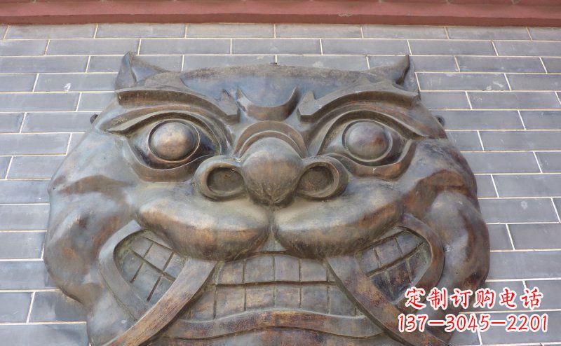 福建狴犴古代神兽铜浮雕