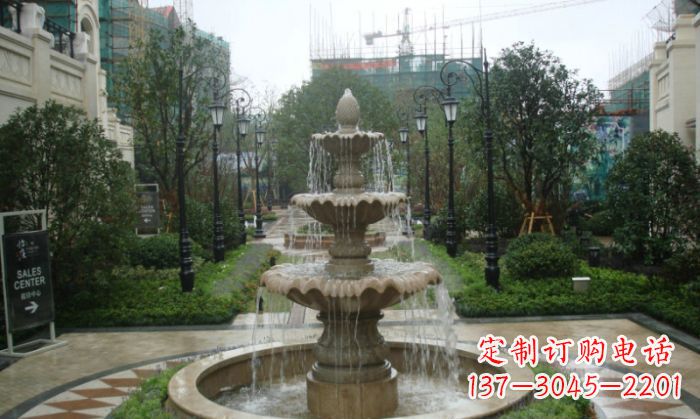 福建别墅景观大型喷泉石雕 (2)