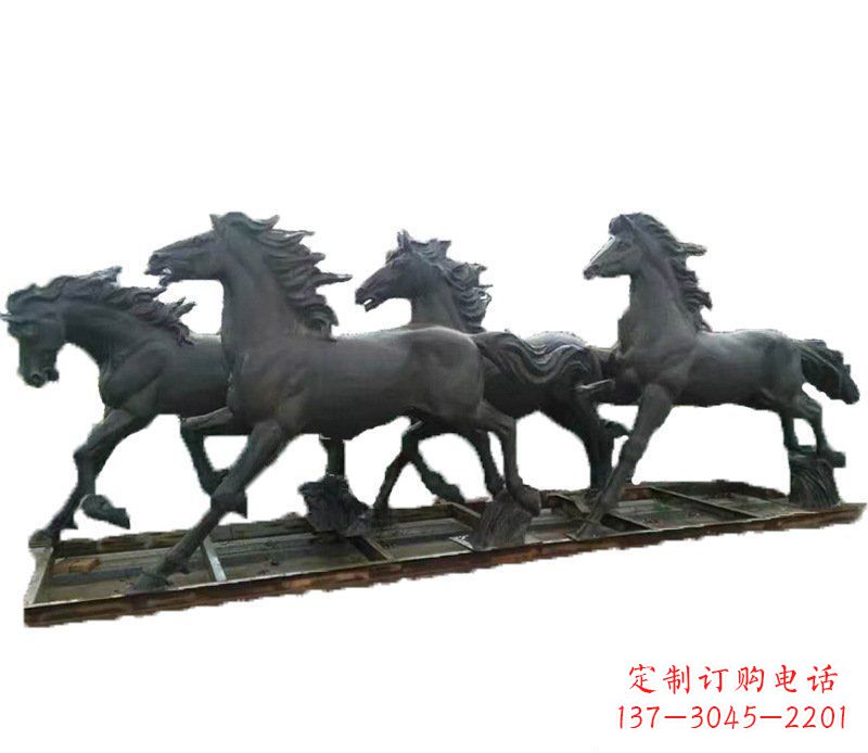 福建别墅景观动物马铜雕塑 (2)