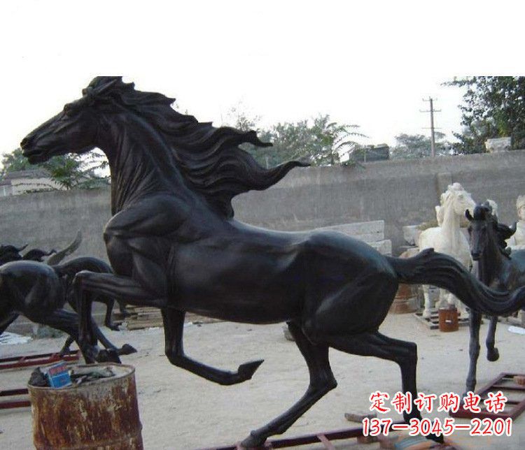 福建别墅景观动物马铜雕塑 (3)
