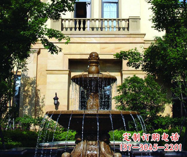 福建别墅景观多层喷泉石雕 (2)