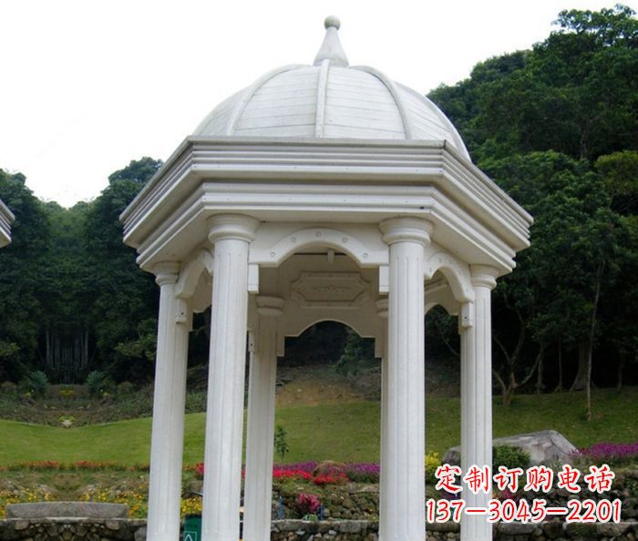福建别墅景观欧式石雕凉亭 (2)