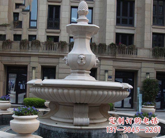 福建别墅景观石雕大理石喷泉