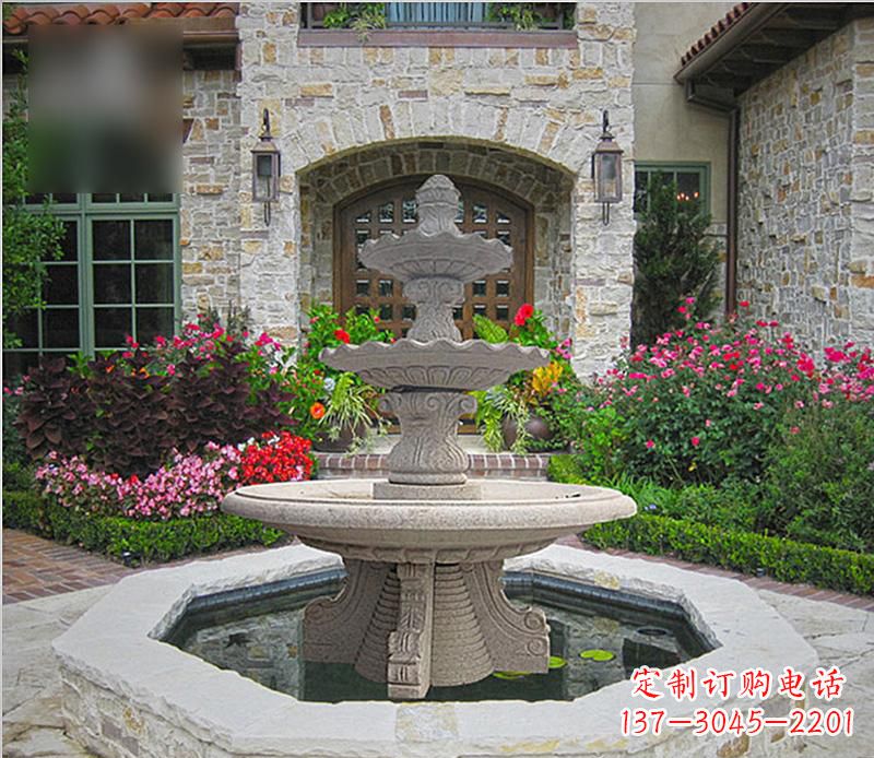 福建别墅景观石雕喷泉