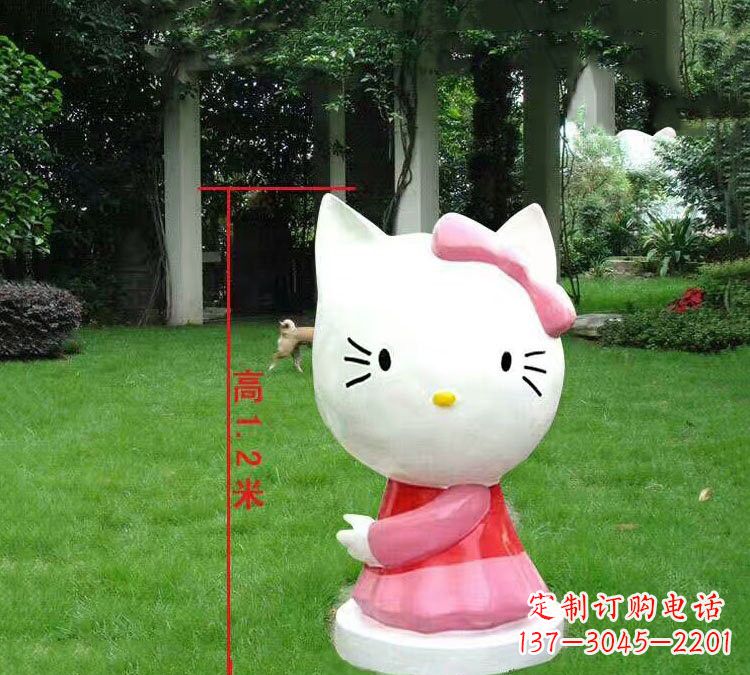 福建玻璃钢HelloKitty卡通动物雕塑