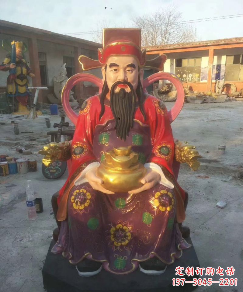 福建财神玻璃钢彩绘