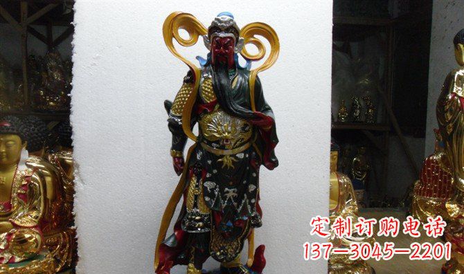 福建关公玻璃钢彩绘刀