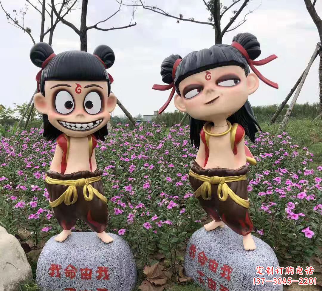 福建玻璃钢彩绘哪吒