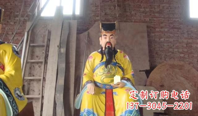 福建玻璃钢彩绘文财神寺庙神像雕塑