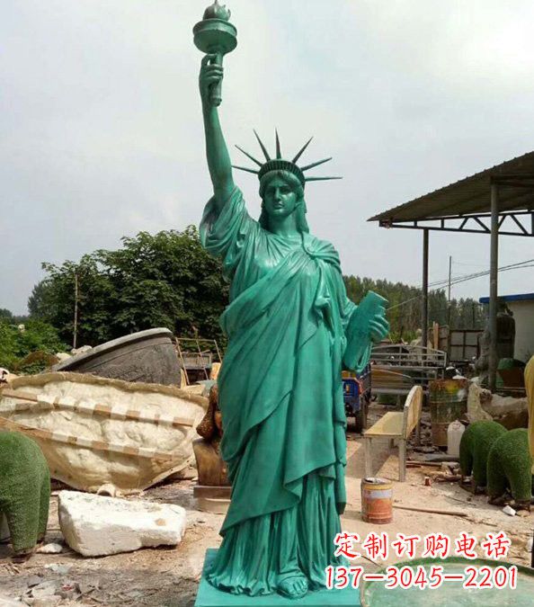 福建玻璃钢仿青铜自由女神像的雕塑