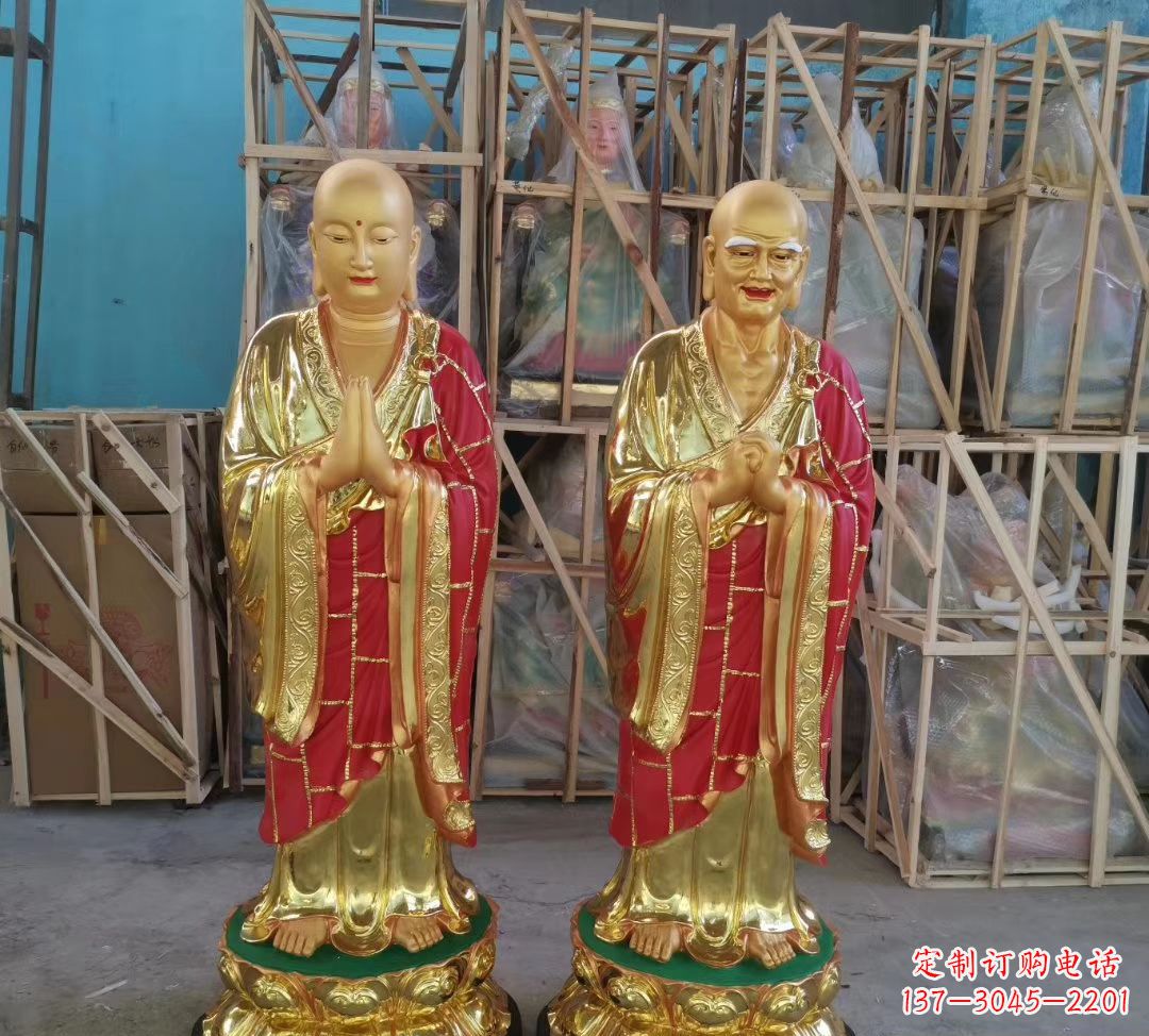 福建玻璃钢仿铜佛像雕塑寺庙景观雕塑