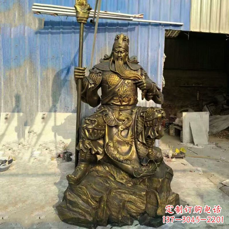福建玻璃钢仿铜关羽雕塑