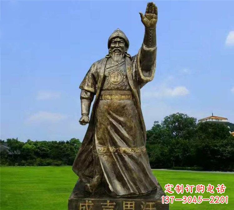 福建玻璃钢成吉思汗雕塑