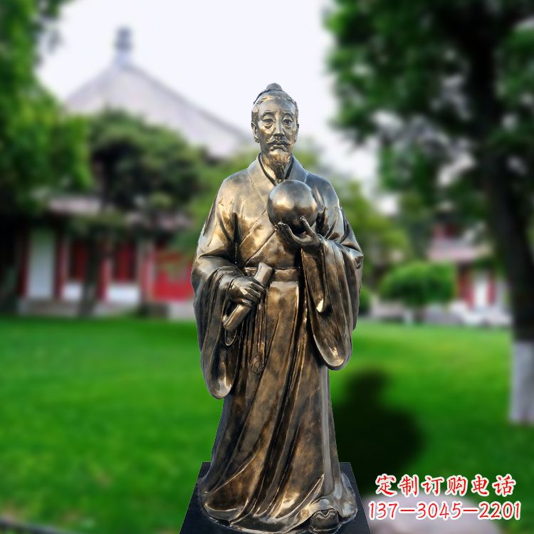 福建玻璃钢仿铜雕塑——纪念东汉时期著名天文学家张衡