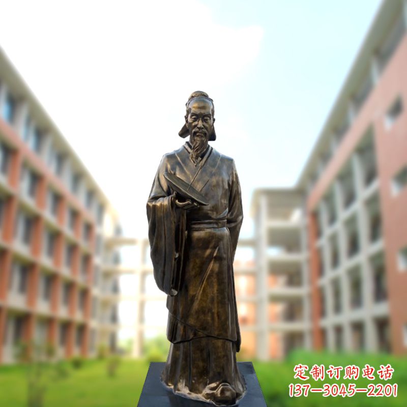 福建祖冲之雕像——传承校园历史的象征