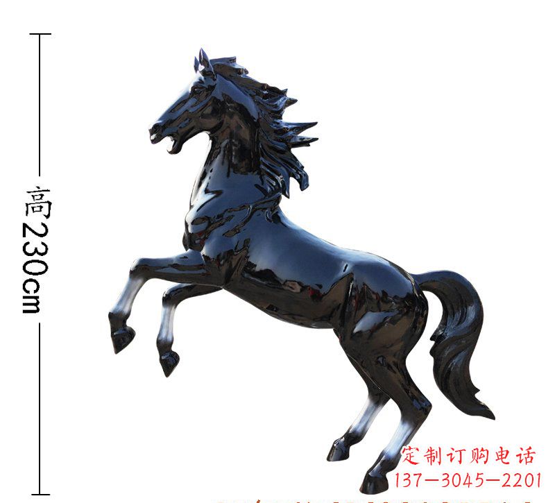 福建玻璃钢仿真黑马雕塑