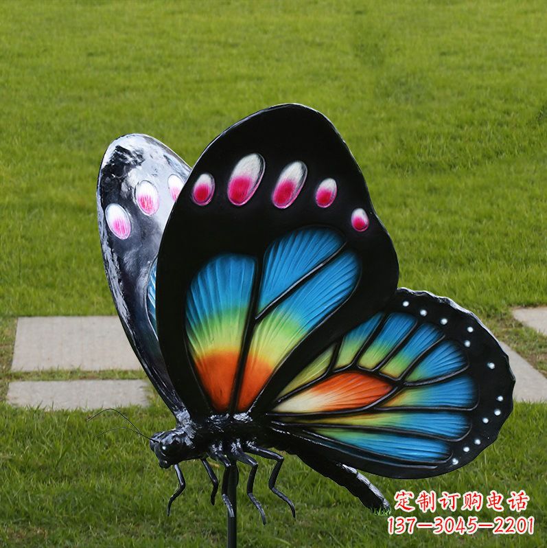 福建玻璃钢仿真蝴蝶昆虫雕塑