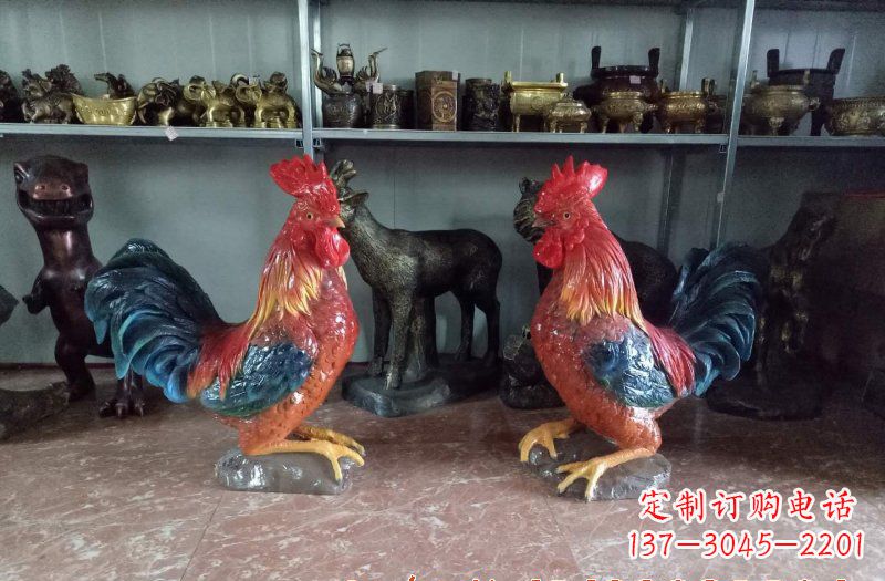 福建玻璃钢公鸡雕塑