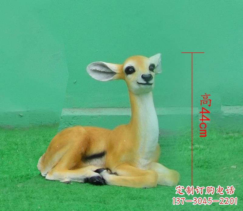 福建玻璃钢公园仿真动物羚羊雕塑