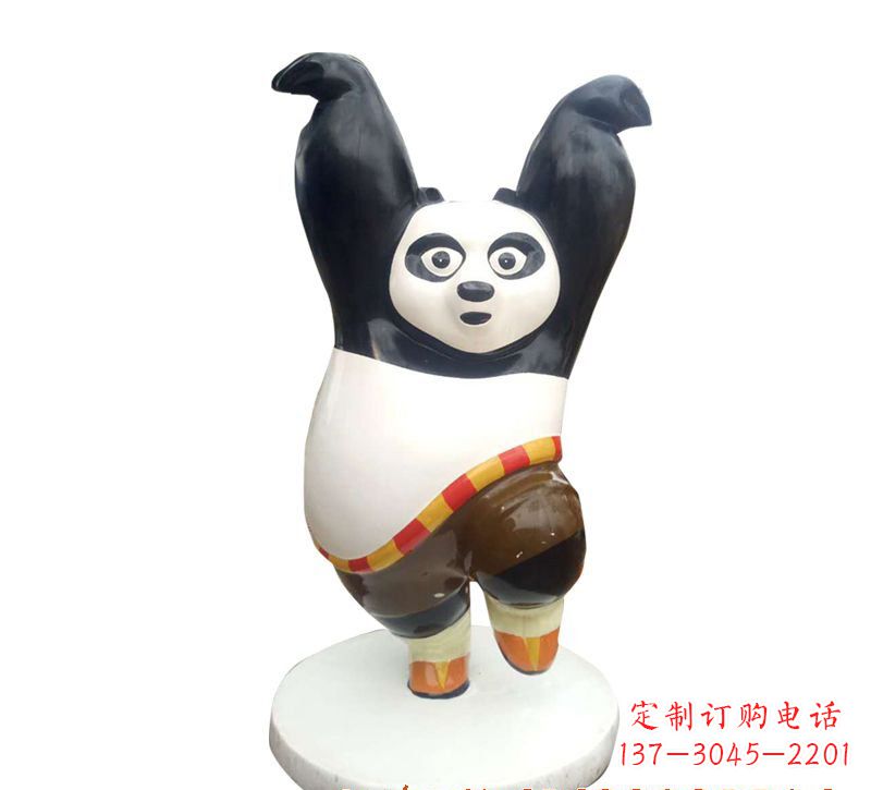 福建玻璃钢制熊猫雕塑精致细腻的艺术品