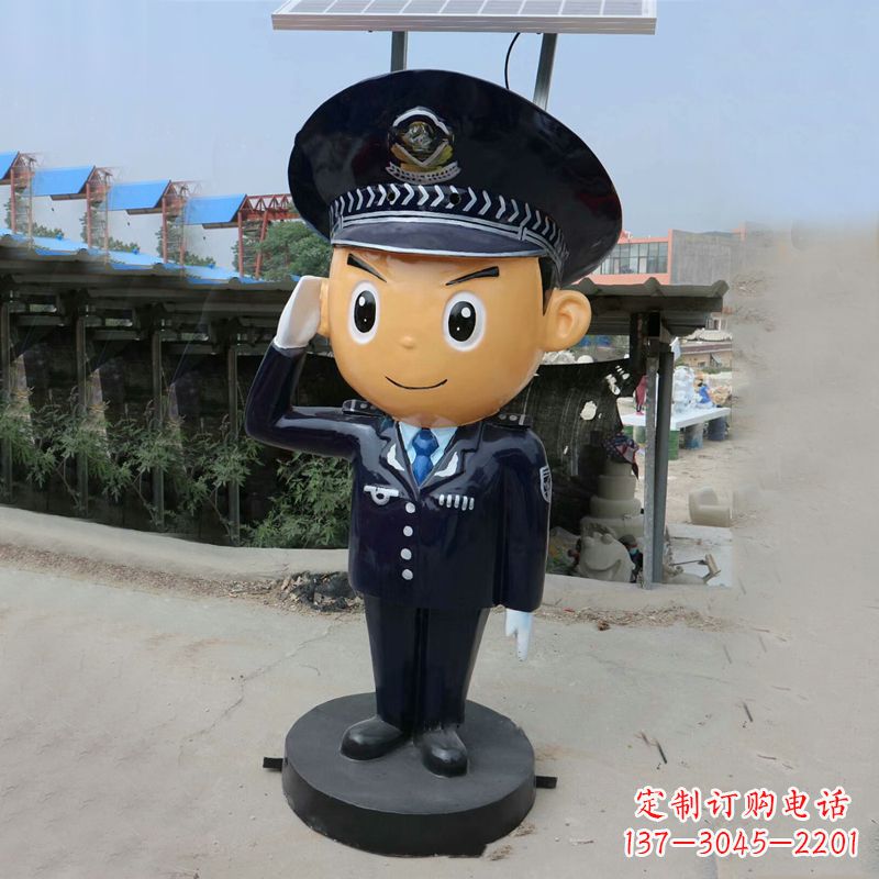 福建警察雕塑守护社会和谐