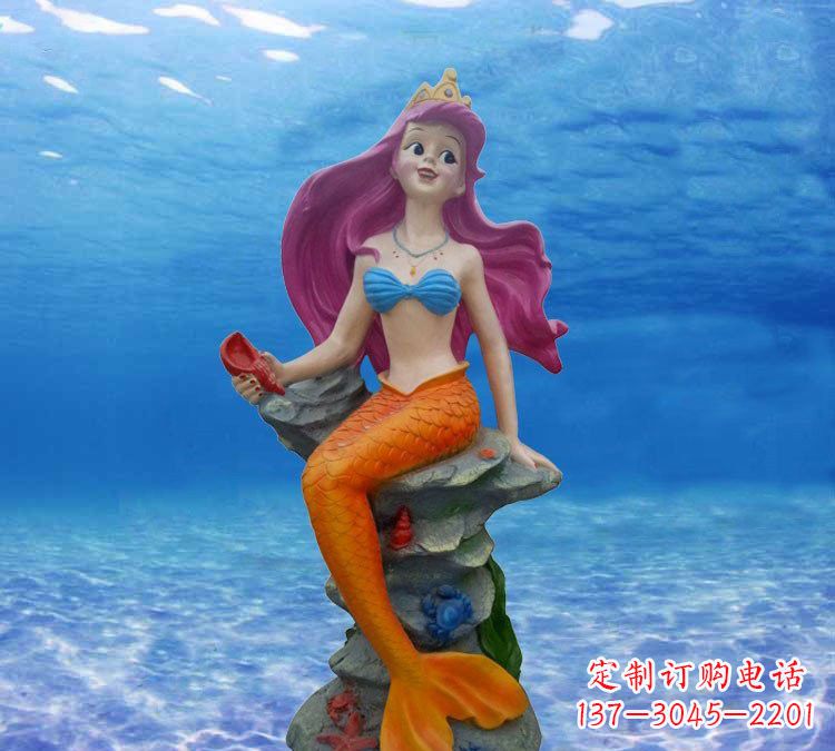 福建玻璃钢卡通美人鱼