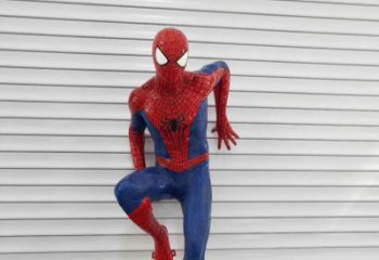 福建玻璃钢制作的蜘蛛侠雕塑