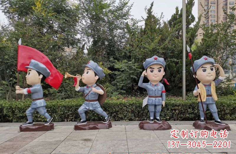 福建红军雕塑象征着中国革命的精神