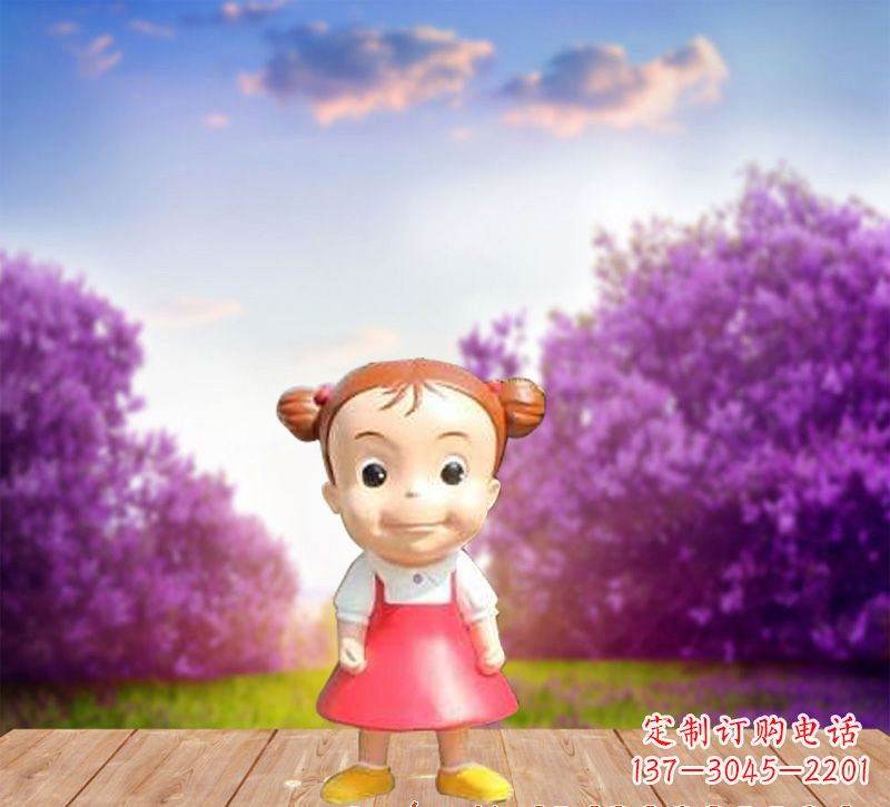 福建精美玻璃钢卡通小女孩雕塑