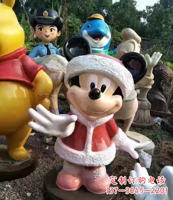 福建玻璃钢米老鼠和唐老鸭卡通动物雕塑