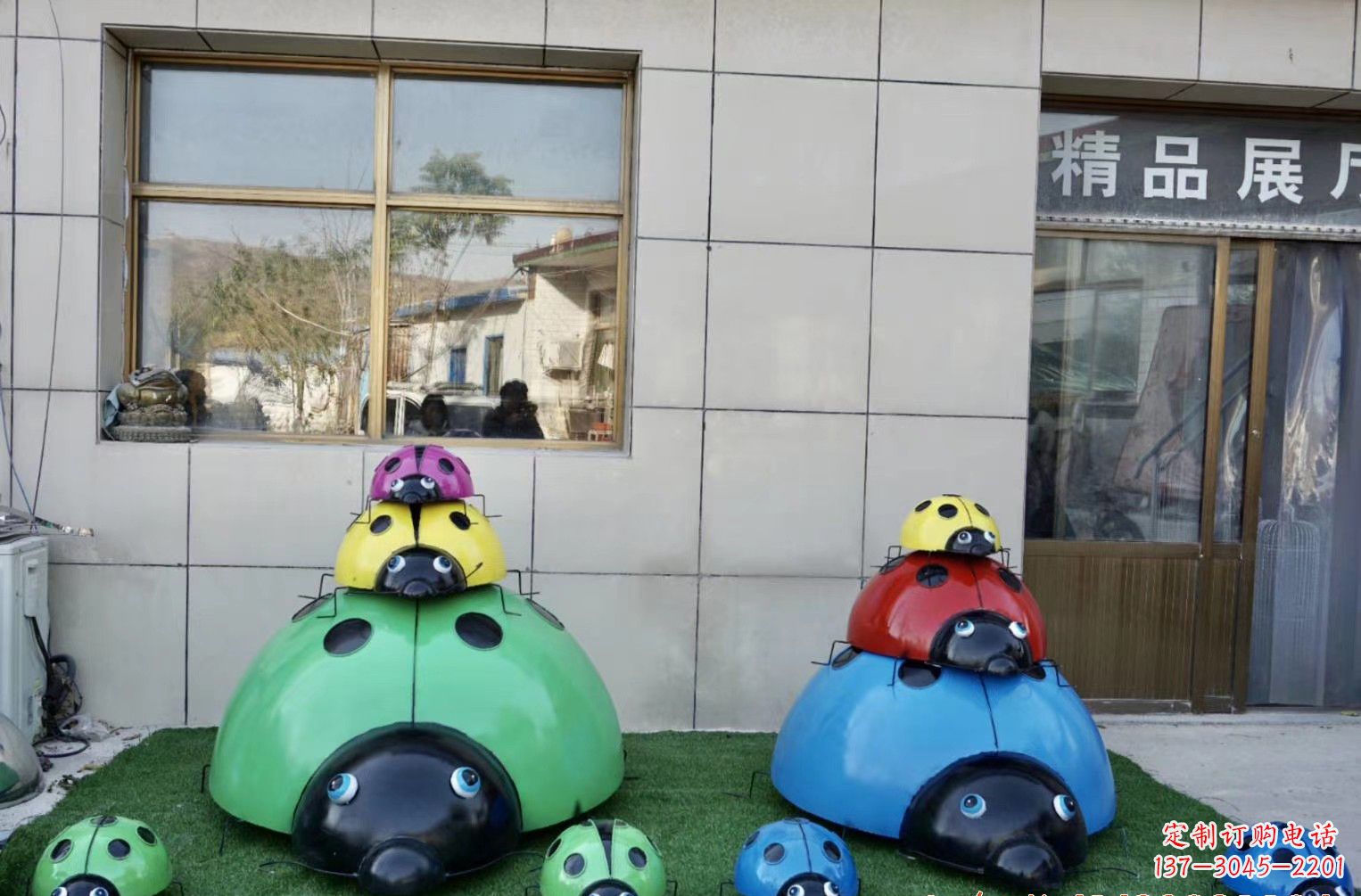 福建玻璃钢七星瓢虫雕塑
