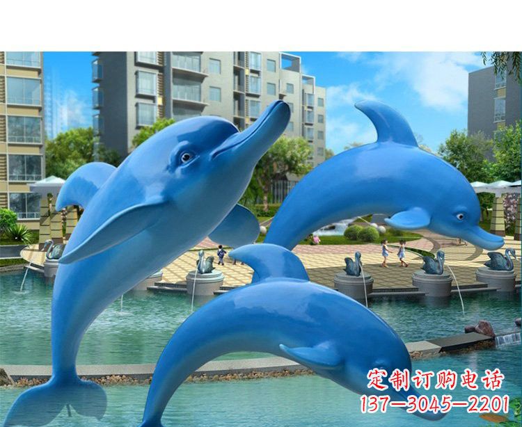 福建玻璃钢海豚雕塑灵动而美丽