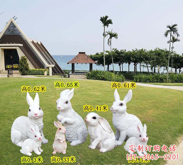 福建玻璃钢兔子雕塑精致的艺术之作